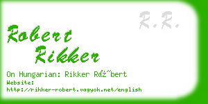 robert rikker business card